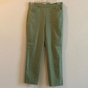 ThredUP: LOFT Olive Green Khaki Side Zip High Rise Waist Straight Leg Pants